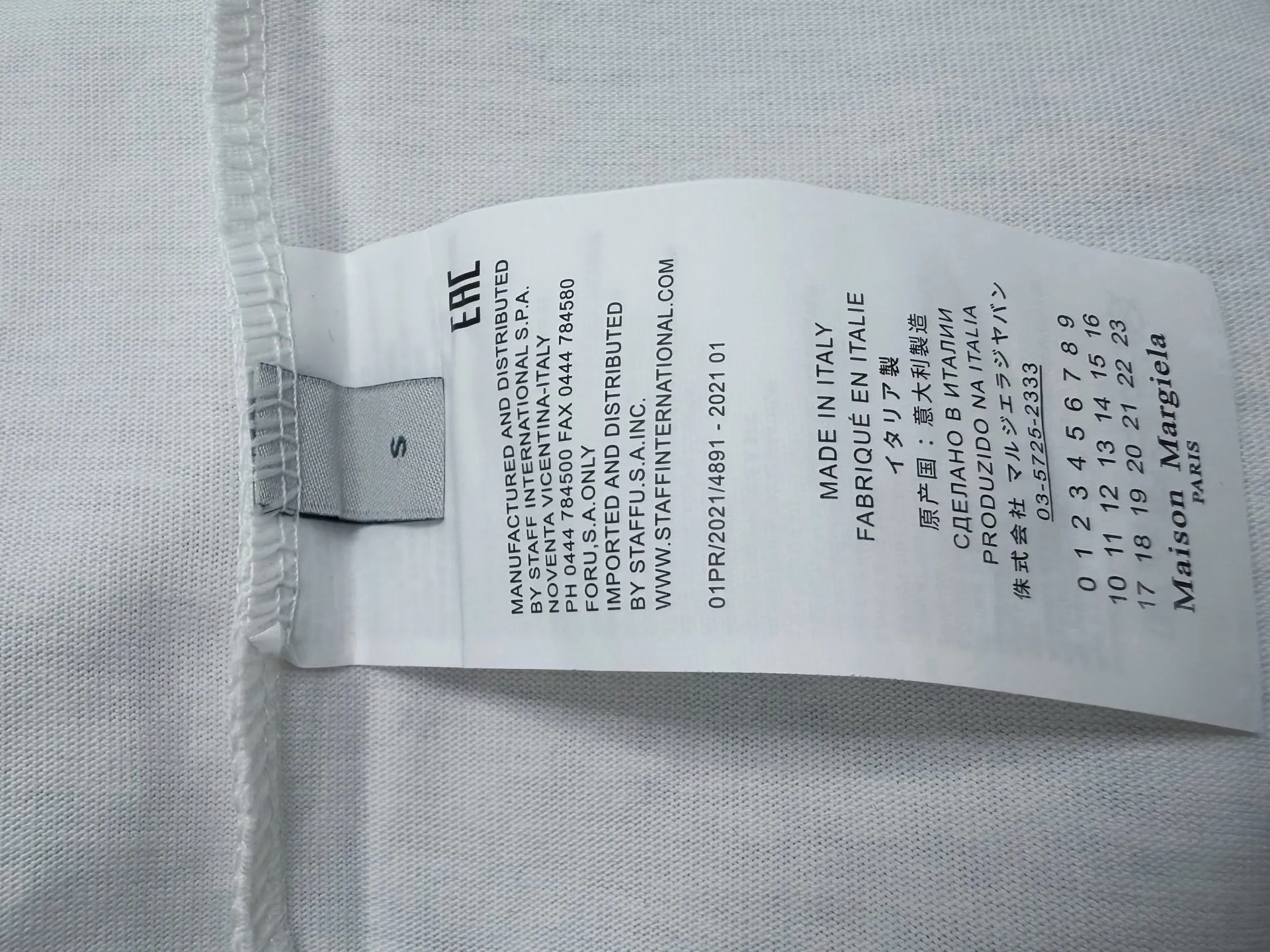 【Maison Margiela】 26ss T logo ， Same Style t Versatile ：Black，White Size：XS-L